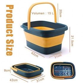 HAOMEEDUO Bassin de Bain de Pieds Pliable Bassine Plastique pour Pieds Bassin pour Laver les Pieds Bassine Pieds Spa Bassin d