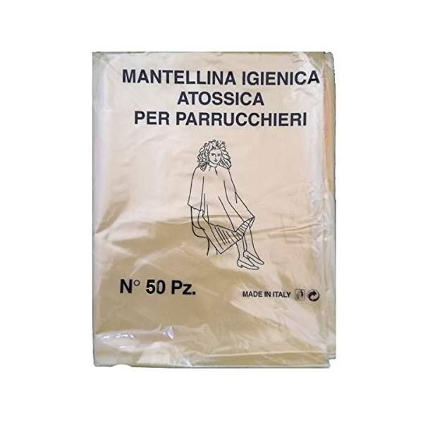 Cape professionnelle Hygiénique atoxique pour perturbes, pour Teinte colis de 50 pcs Transparent Made in Italy La couleur peu