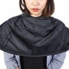 Cape de coupe de cheveux col rond HairCutting Cape coupe parapluie Cape pour salon de coiffure et usage domestique Noir 