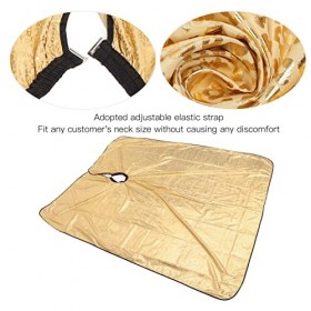 Cape de Coiffure Tablier de Coupe de Cheveux Professionnel Facile à Nettoyer or Extra Long pour Salon de Coiffure