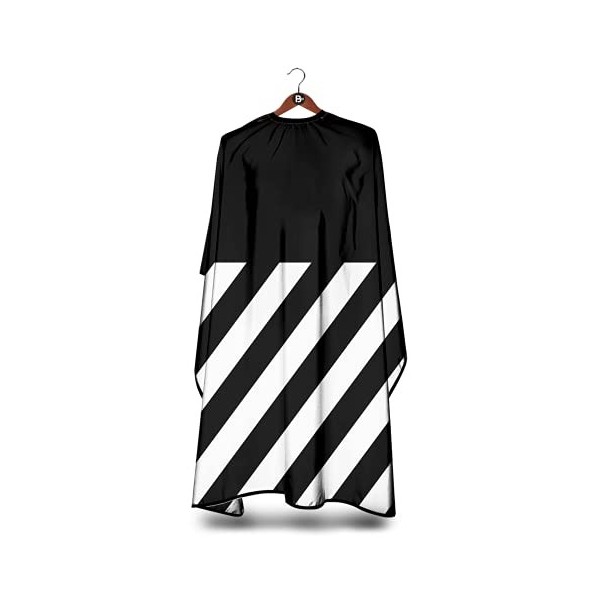 Barbermood Barber Cape de salon professionnel, barbier Cape, 138 cm x 158 cm, imperméable, perméable à lair, réglable, lavab