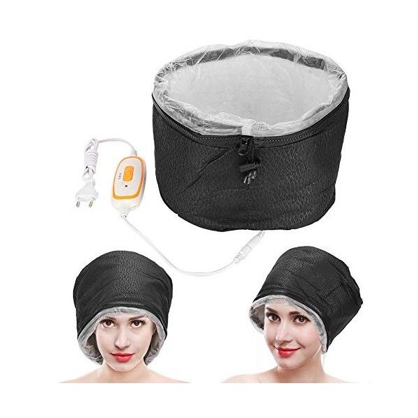 Chapeau de vapeur de cheveux, Capuchon de conditionnement en profondeur Hot Head Chapeau de soin des cheveux avec contrôle de