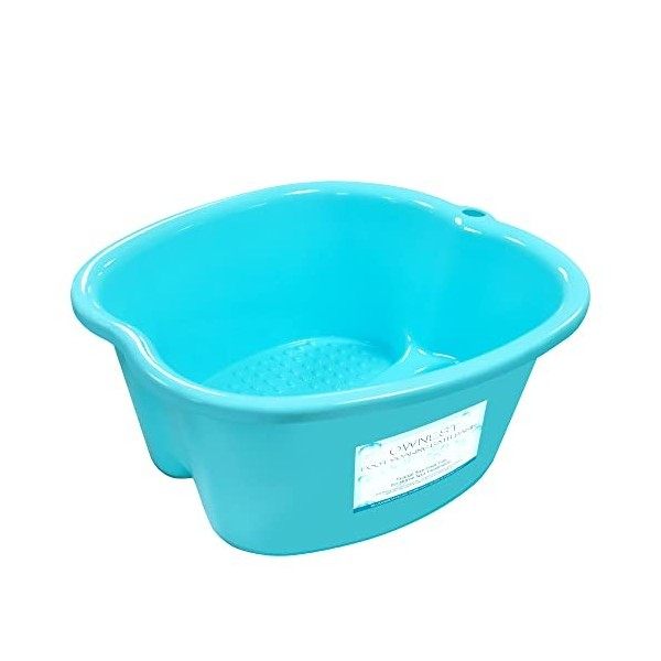 Ownest Bain de pieds, spa aquatique et massage des pieds, bac en plastique robuste pour tremper les pieds, les ongles dortei