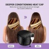 Bonnet de traitement vapeur pour un conditionnement en profondeur – Chapeau chauffant électrique amélioré pour cheveux afro s