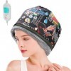 Brrnoo Bonnet de soin des cheveux SPA - Avec thermostat - 3 niveaux - Chauffant électrique - Réglable - Pour soins capillaire