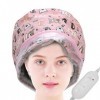 Bonnet Chauffant électrique pour Cheveux, 1 Outil de Soin des Cheveux Détachable pour Chapeau de Vapeur de Traitement Dhuile