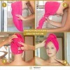 MyBalance Body Lot de 2 serviettes turban pour cheveux longs Rose