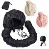 Xiuyer 1x Casque Sèche Cheveux Portable Bonnet de Séchage Réglable Sechoir Accessoires & Super Absorbant Serviette Microfibre