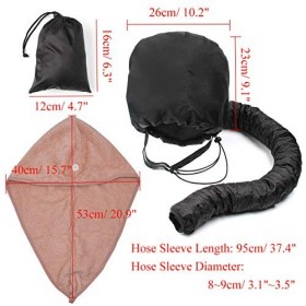 Xiuyer 1x Casque Sèche Cheveux Portable Bonnet de Séchage Réglable Sechoir Accessoires & Super Absorbant Serviette Microfibre