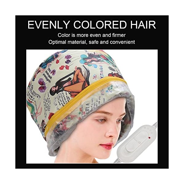 Chapeau vapeur pour cheveux, bonnet chauffant pour conditionnement en profondeur, chapeau vapeur pour cheveux, chapeau de tra