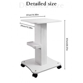 Kalolary – Chariot de Salon de Beauté en Alliage Daluminium avec roulettes et Lateau de Rangement Portable Chariot dEsthéti