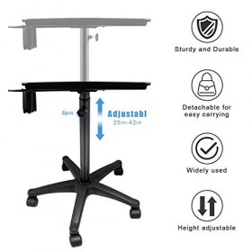 Kalolary Chariot de Coiffure de beauté avec rouleau, Hauteur ajustable, Chariot de beauté professionnel Support de sèche-chev