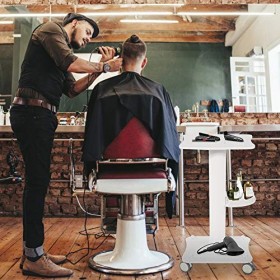 Chariot Multifonction Beaute Chariot de Salon de Beauté Chariot de Coiffure Blanc Chariot de Salon Roulant Chariot de Beauté 