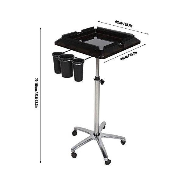 Chariot De Plateau De Salon De Coiffure Sur Roues, Plateau DOutils DExtension De Cheveux