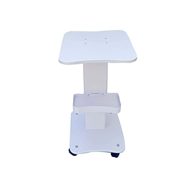 ECUTEE Chariot de salon de beauté SPA, chariot médical portable avec compartiment de rangement et 4 roues silencieuses, blanc