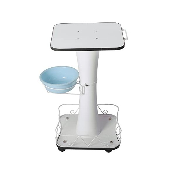 Beauty-Instruments Chariot de service portable blanc avec roues universelles, convient pour les salons de beauté, les laborat