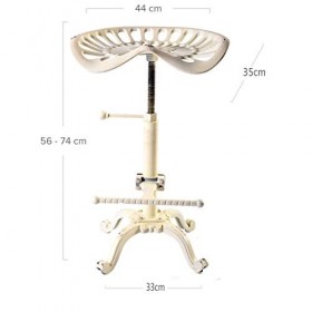 Topower Tabouret de bar industriel vintage en fonte avec assise pivotante