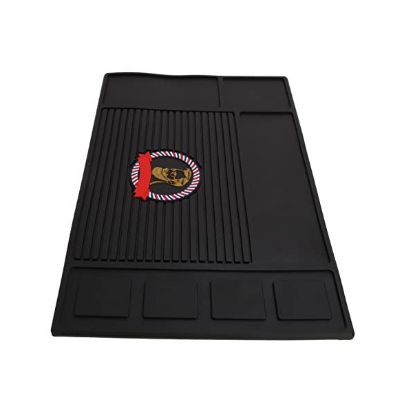 Tapis Dorganisateur de Barbier, Tapis Doutils de Barbier en Silicone Résistant au Dérapage Imperméable à Leau Forte Adsorp