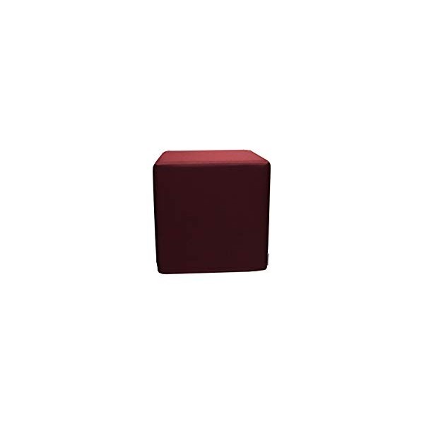 PanQube Module 8-DR Pufa VERONA 45 repose-pieds sans broderie Rouge foncé 45 x 45 x 45 cm