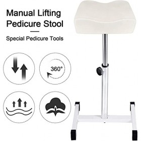 Kalolary Tabouret de Pédicure, Tabouret de Pédicure à Ongles Réglable en Hauteur Repose-Pieds Manucure Soins des Jambes Équip