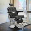 FLOYINM Reclining Barber Chair Hydraulic Salon Chair with Adjustable Headrest and Heavy Duty Base for Hair Cutting