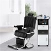 FLOYINM Hairdressing Reclining Chair Barber Haircut Chair Rotatable and Liftable Put Down Easy Wiped Black