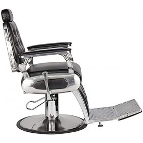 Chaise de barbier Noire Vintage inclinable de Salon Hydraulik 360-Grad-Dreh Friseurstühle Chaise de Coiffure pour Hommes avec