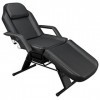 FLOYINM Dual-Purpose Tattoo Barber Chair Adjustable Beauty Salon Spa Massage Bed with Drawer 185x82x80CM Black