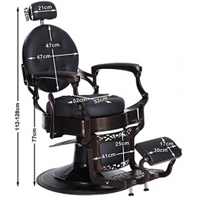 Fauteuil inclinable de Salon Chaise de barbier de Salon Équipement de Chaise de barbier Équipement de galvanoplastie Haut de 