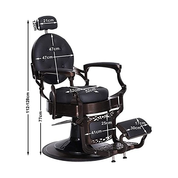 Fauteuil inclinable de Salon Chaise de barbier de Salon Équipement de Chaise de barbier Équipement de galvanoplastie Haut de 