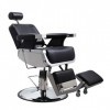 Walnut Complex Leather Barber Chair Height Adjustable Tiltable 45° Rotatable 360° Hairdressing Chair Beauty Salon Equipment