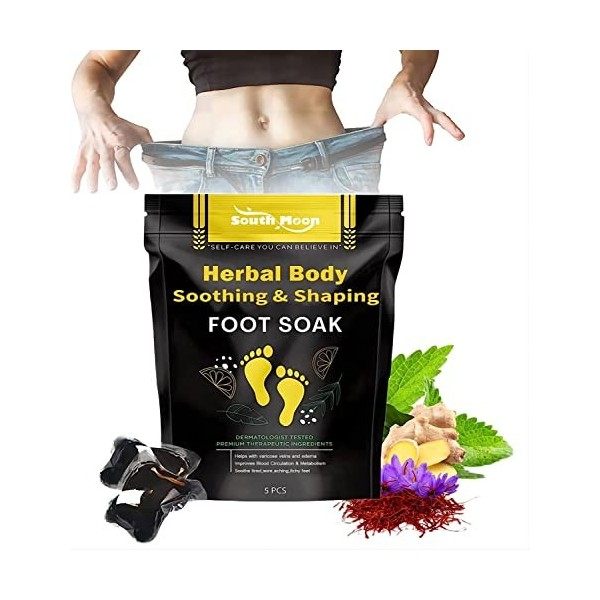 2023 New Herbal Detox Cleansing Foot Soak Beads, Body Detox Foot Soak Beads, Améliore La Circulation Sanguine 5pcs 