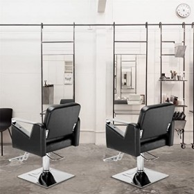 FLOYINM Beauty Salon Chair Hair Salon Barber Chair Classic Volume of The Back Chair Black Salon Beauty Equipment