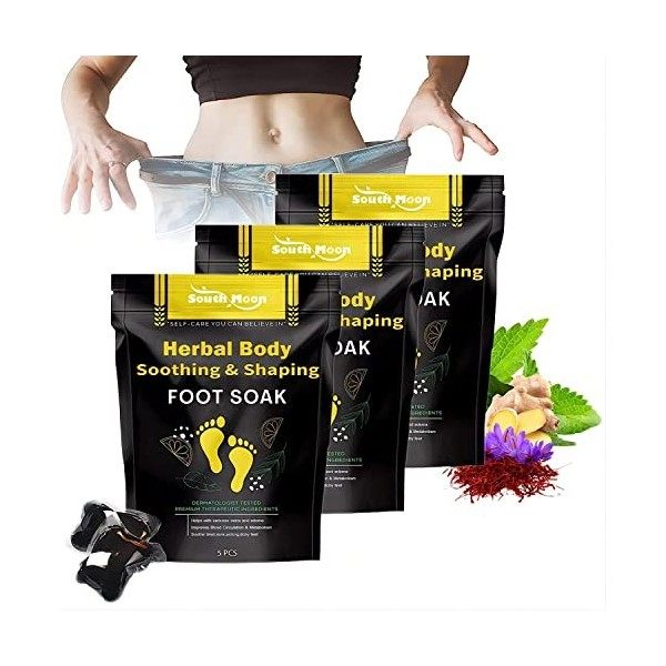 2023 New Herbal Detox Cleansing Foot Soak Beads, Body Detox Foot Soak Beads, Améliore La Circulation Sanguine 5pcs 