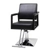 FLOYINM Small Square Barber Chair PU Leather Hairdressing Chair 58x57x97.5-112.5CM Black/Red Color : D, Size : 58x57x97.5-11