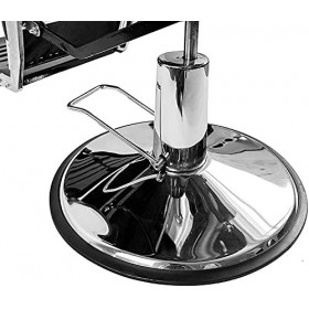 Chaise de barbier de Salon inclinable de Salon, éponge en Forme, Cuir PU, Disque galvanisé, Peut Faire pivoter la Chaise de T