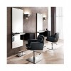 Libery Lot de 2 postures de coiffure, 2 fauteuils 2 miroirs avec repose-pieds