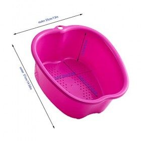 Bain de Pied Grand Bassin de Spa, Bassin de Trempage des Pieds en Plastique Robuste pour Pédicure Relaxation et Massage Foot 