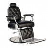 Chaise De Barbier Noire Vintage Hydraulique À 360 Degrés Chaises De Barbier en Métal Chaise De Coiffure pour Hommes