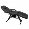 Walnut Dual-Purpose Tattoo Barber Chair Adjustable Beauty Salon Spa Massage Bed with Drawer 185x82x80CM Black