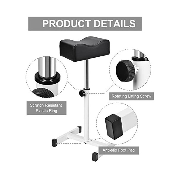 FLOLXNB Repose-pieds pour pédicure et manucure, massage des pieds, manucure, manucure, tabouret de beauté, repose-pieds régla