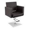 Physa Fauteuil Barbier Coiffure Chaise Coiffeur Bedford Black Pompe Hydraulique, Hauteur Réglable 45-56 cm, Max 200 Kg, Revê