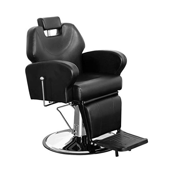 Barberpub Fauteuil de coiffure Chaise dopération Salon de coiffure 8907BK