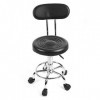 Chaise de massage ronde pivotante réglable pour salon de coiffure avec dossier pour coiffure, manucure, tatouage, thérapie, m