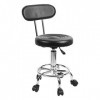 Chaise de massage ronde pivotante réglable pour salon de coiffure avec dossier pour coiffure, manucure, tatouage, thérapie, m