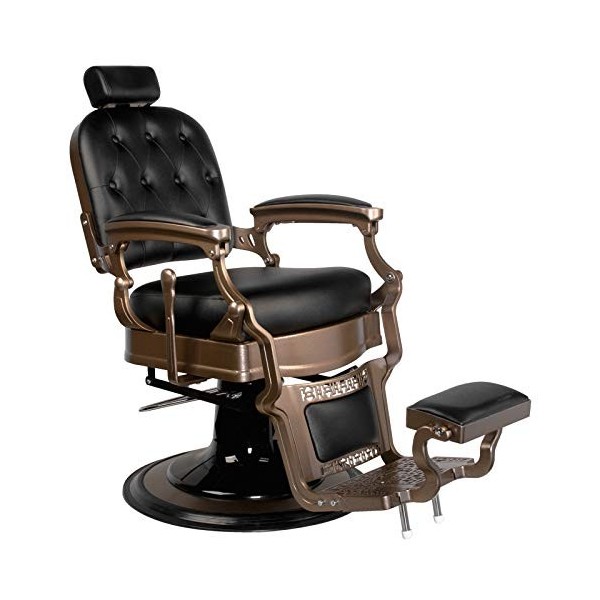 Activeshop Fauteuil de coiffeur Old Ernesto Noir