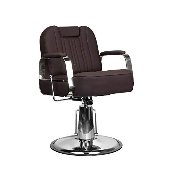 Activeshp Rufo Fauteuil de coiffeur ou barbier pivotant à 360°, Hauteur réglable, Avec pompes hydrauliques, Noir