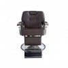 Fauteuil de Coiffeur Classic Hydraulique Inclinable Barber Reclinable 360°en PU Cuir pour Salon Professionnel, 110 x 70 x 100