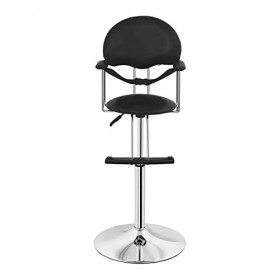 Physa Fauteuil Coiffure Enfant Barbier Chaise Coiffeur PHYSA BIRMINGHAM BLACK Pompe Hydraulique, Hauteur 56,5-81 cm, Max 100