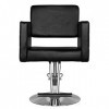 Activeshop Fauteuil de coiffeur HS33 avec base chromée et hauteur réglable Noir